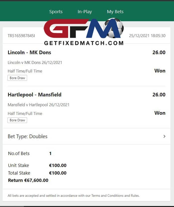 Double Fixed Bets HT FT