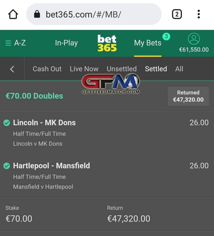 Sure HT FT Matches Fixed Bets Today